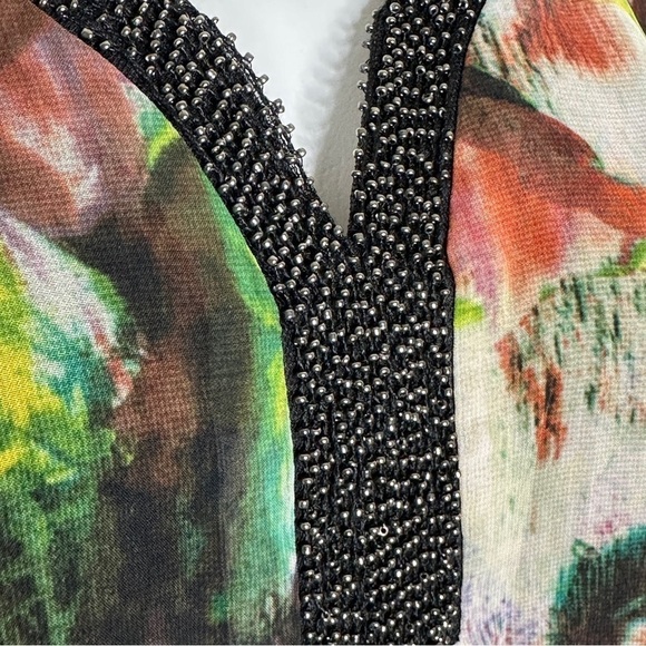 Vicki Wayne vintage 1990s sheer beaded top medium - Picture 6 of 6